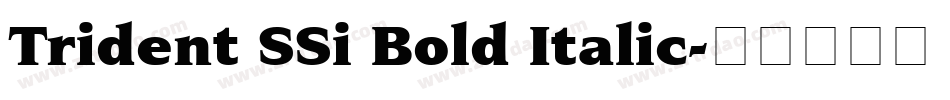 Trident SSi Bold Italic字体转换